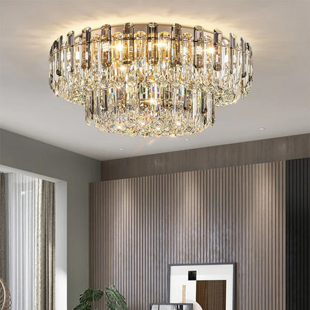 Chandelier - Modern Luxury Clear Amber Crystal Ceiling Lamp Elegant LED Lighting SW-36210234 - SWEET-LIGHTS