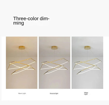 Pendant Light - Modern Luxury Gold Hexagon LED Chandelier SW-36210578 - SWEET-LIGHTS