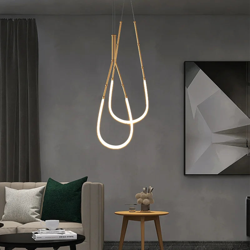 Pendant Light - Nordic Modern Art Line LED Hanging Lamp for Dining Room and Living Room SW-36210567 - SWEET-LIGHTS
