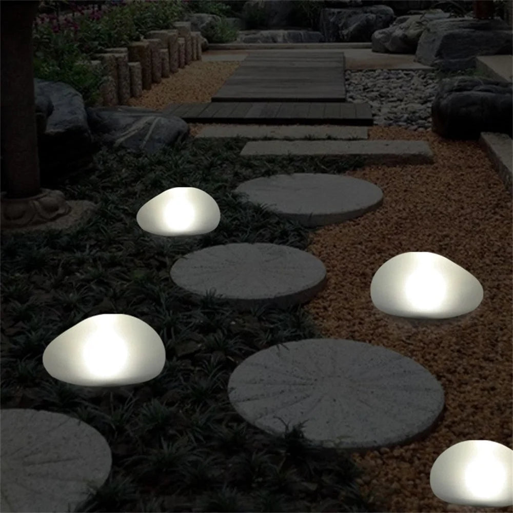 Outdoor Light - Solar Powered Pebble Stone Lamp for Garden SW-36210345 - SWEET-LIGHTS