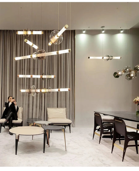 Pendant Light - Nordic Style Designer Stained Glass LED Chandelier SW-36210579 - SWEET-LIGHTS