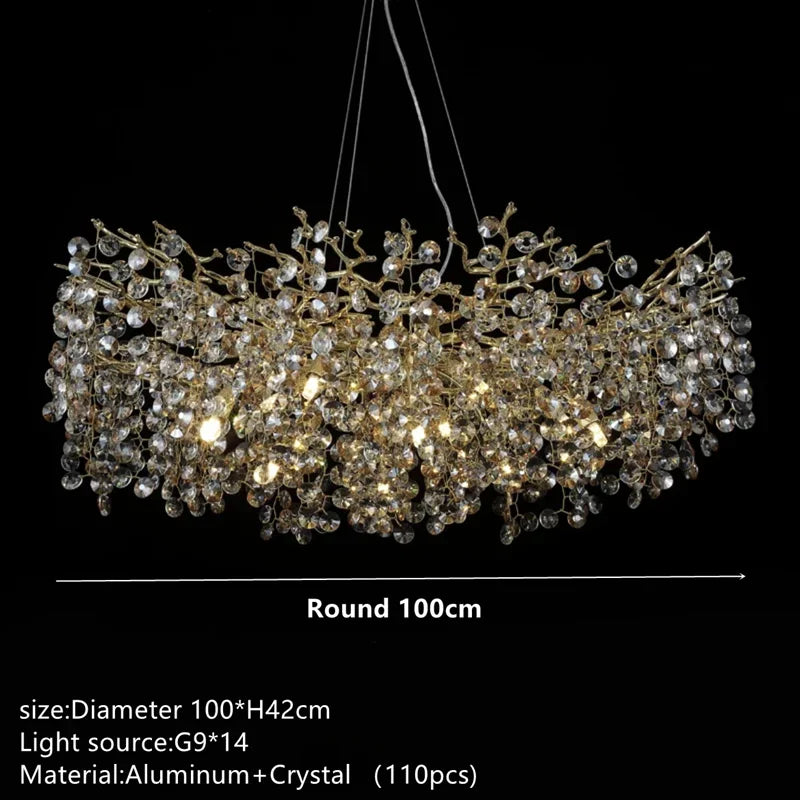Chandelier - Modern Rectangle Crystal Pendant for Dining Room SW-36210579 - SWEET-LIGHTS
