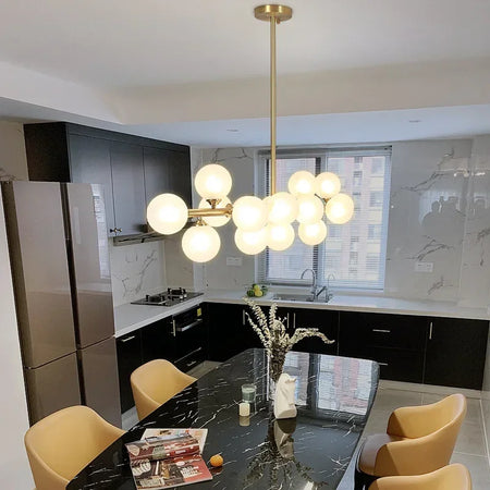 Pendant Light - Nordic LED Glass Ball Chandelier Gold Black Home Decor Lamp SW-36210234 - SWEET-LIGHTS