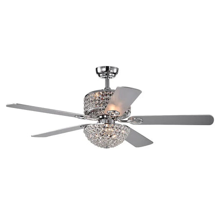 Fans - 52 Inch Crystal Ceiling Fan with Lights and Remote SW-36210987 - SWEET-LIGHTS