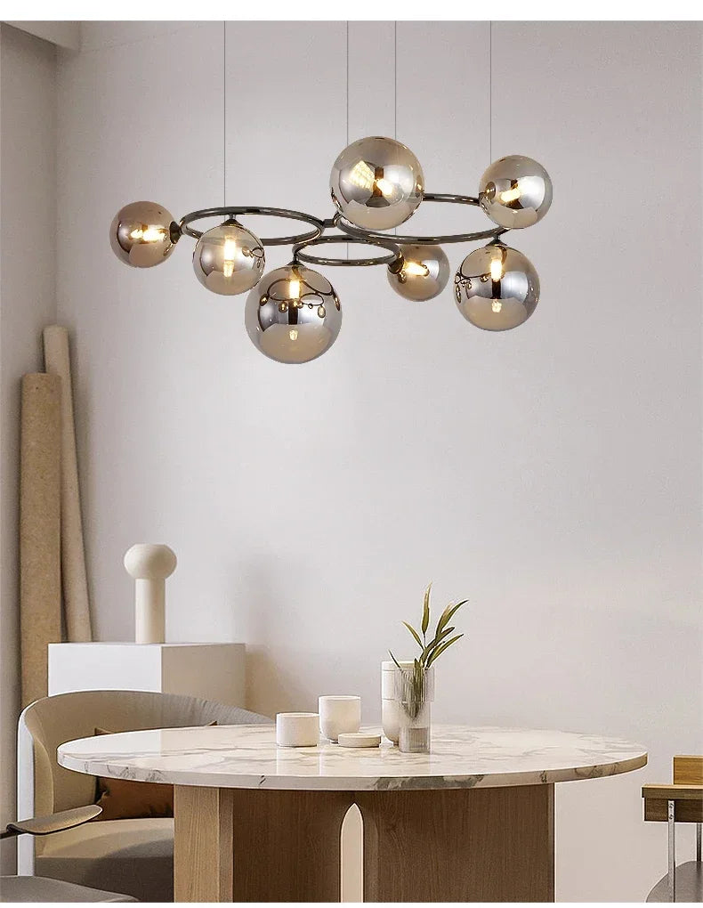 Pendant Light - Magic Beans Chandelier Smoke Grey Glass SW-36210789 - SWEET-LIGHTS