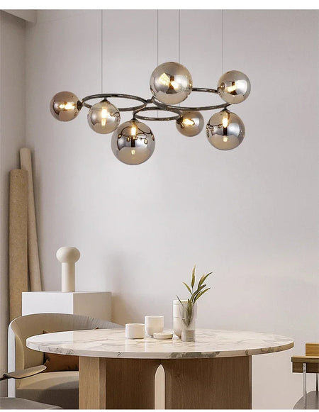 Pendant Light - Magic Beans Chandelier Smoke Grey Glass SW-36210789 - SWEET-LIGHTS