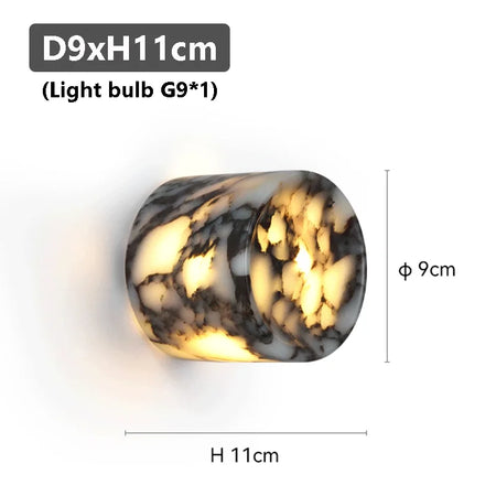 Wall Light - Cylindrical Marble Natural Stone Wall Lamp LED Sconce SW-36210456 - SWEET-LIGHTS