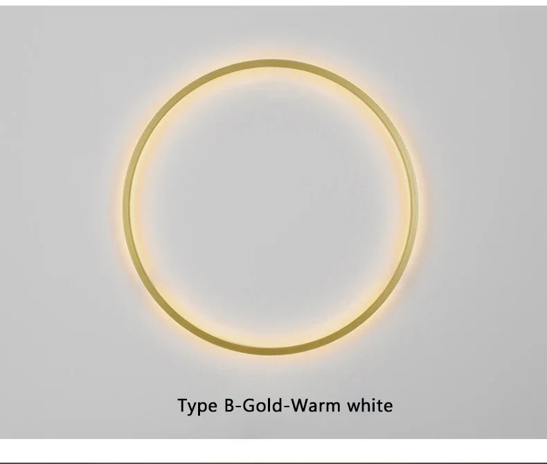 Wall Light - Minimalist Circle Background LED Wall Lamp Indoor Decor Living Room Wall Sconces Bedside Lighting SW-36210456 - SWEET-LIGHTS