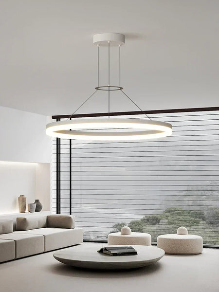 Pendant Light - Modern Minimalist Led Pendant Lamp For Living Room Bedroom Dining Kitchen Black Ring Chandelier SW-36210347 - SWEET-LIGHTS