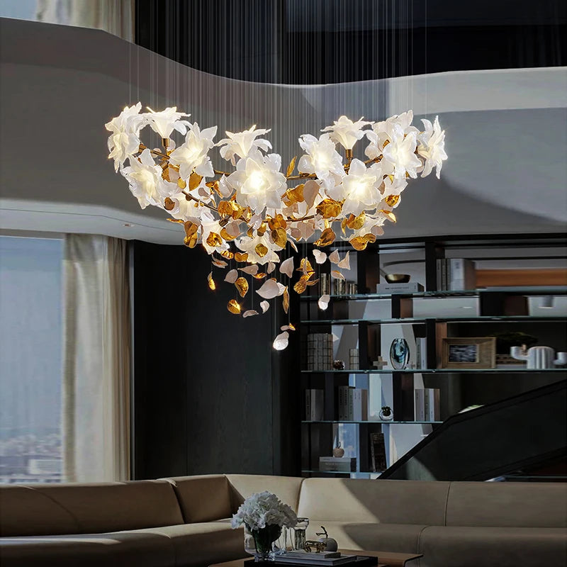 Chandelier - Loft Hanging Crystal Pendant Light for Modern Luxury Hotel Lobby Living Room SW-36210578 - SWEET-LIGHTS