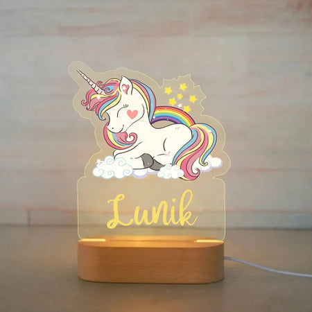Children Lighting - Personalized Animal Night Light Custom Name Acrylic Lamp for Kids Bedroom SW-36210346 - SWEET-LIGHTS