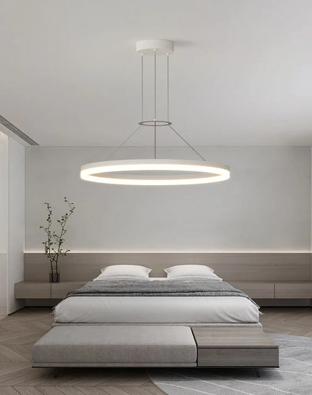 Pendant Light - Modern Minimalist Led Pendant Lamp For Living Room Bedroom Dining Kitchen Black Ring Chandelier SW-36210347 - SWEET-LIGHTS