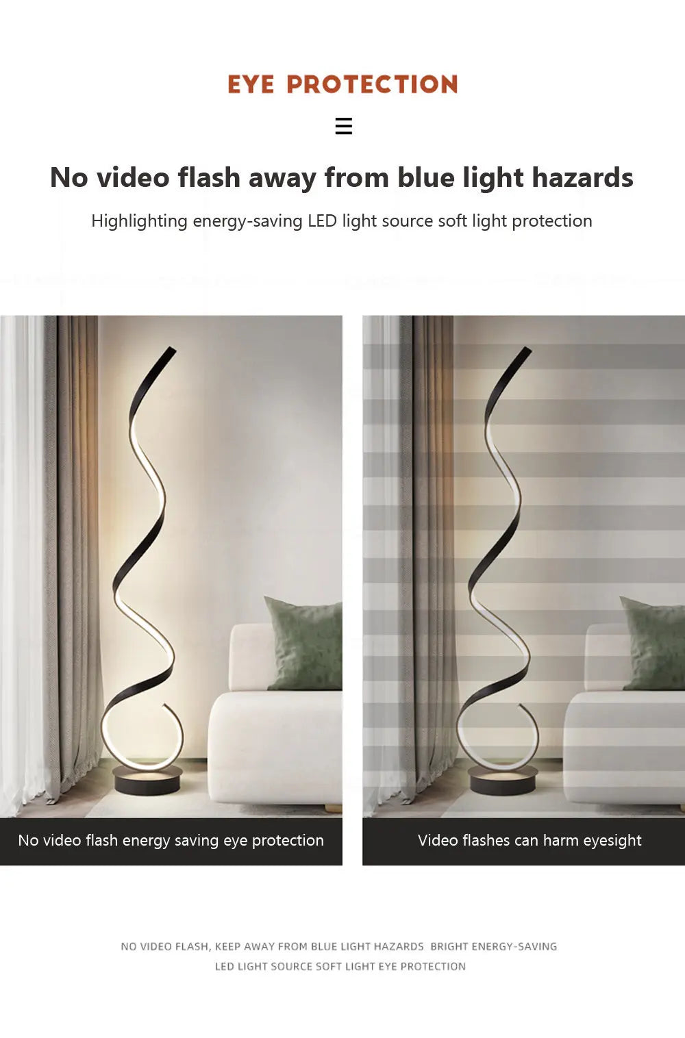 Floor Lamp - Modern LED Strip Minimalist Black White Light SW-36210457 - SWEET-LIGHTS