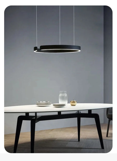 Pendant Light - Nordic Ring Led Pendant Lamps Dimmable Black Gold Home Decor Fixture SW-36210345 - SWEET-LIGHTS