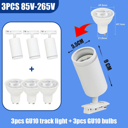 Spotlight - Led GU10 Track Light Rail Ceiling Spot Fixture SW-36210897 - SWEET-LIGHTS
