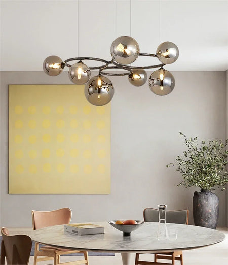 Pendant Light - Magic Beans Chandelier Smoke Grey Glass SW-36210789 - SWEET-LIGHTS