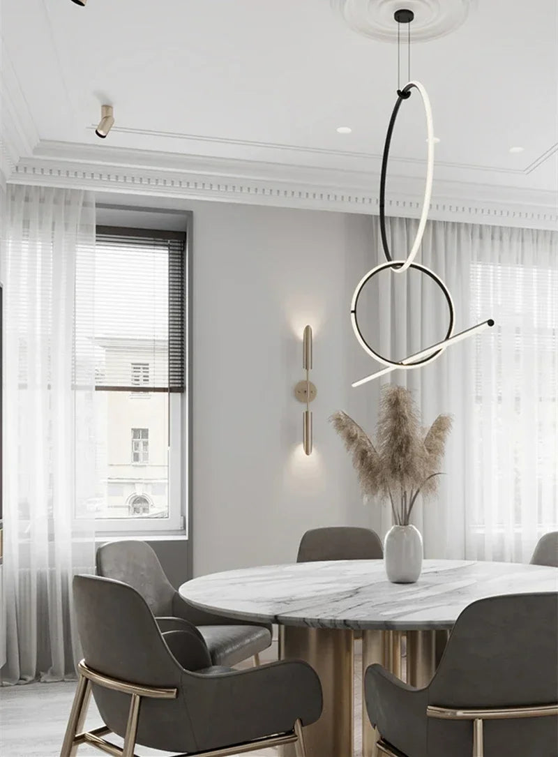 Pendant Light - Post Modern LED Strip Geometric Pattern for Home SW-36210468 - SWEET-LIGHTS