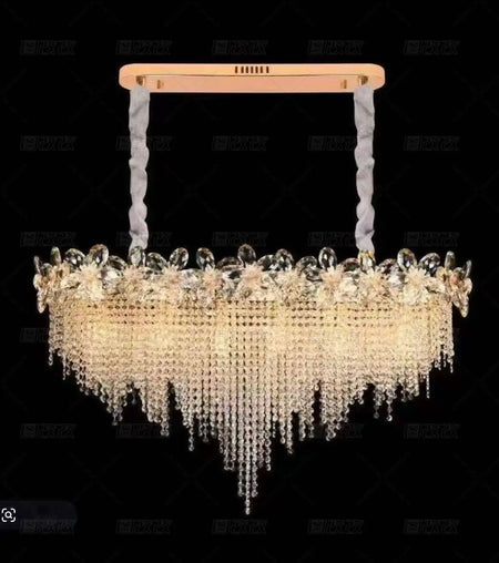 Chandelier - Modern Flower Crystal Tassel Ceiling Pendant Lights SW-36210347 - SWEET-LIGHTS