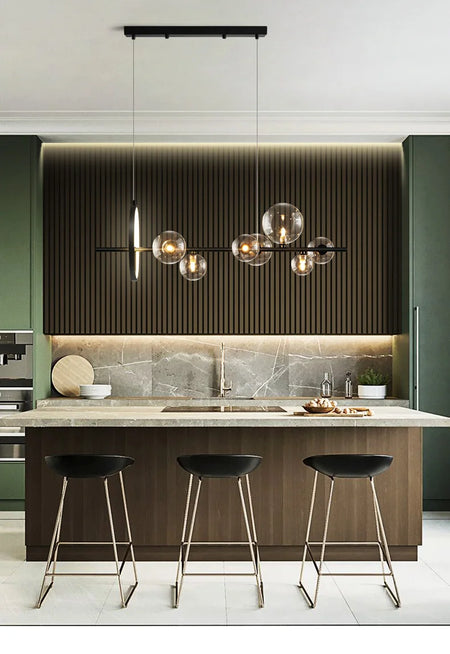 Pendant Light - Nordic LED Chandelier Clear Glass Ball Art Decor SW-36210457 - SWEET-LIGHTS