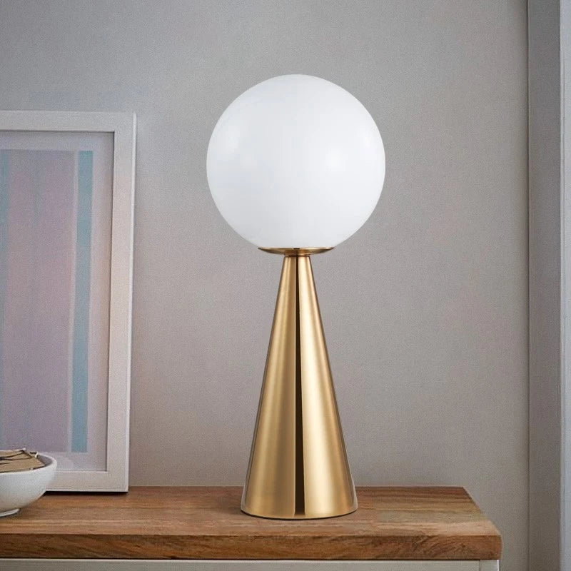 Table Lamp - Postmodern Bedside Art Cone Golden Glass SW-36210345 - SWEET-LIGHTS