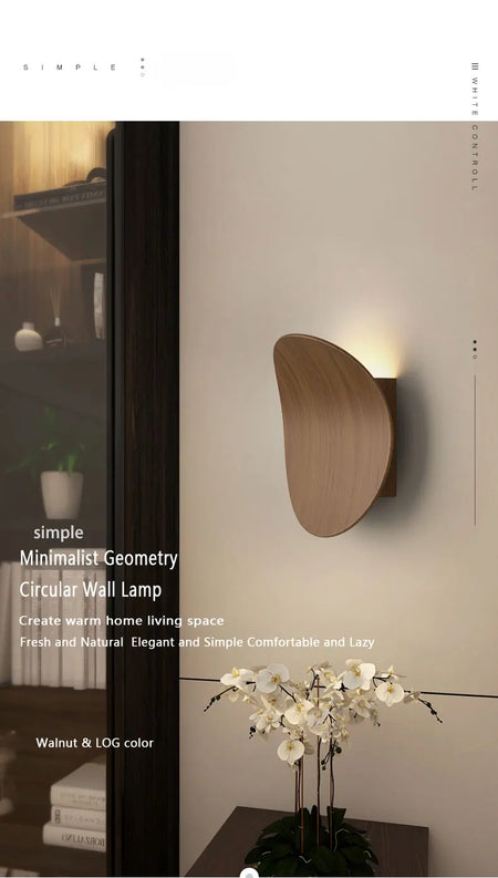 Wall Light - Modern Wood Wall Lamp For Bedroom Living Room Indoor LED Round Light Fixtures SW-36210123 - SWEET-LIGHTS