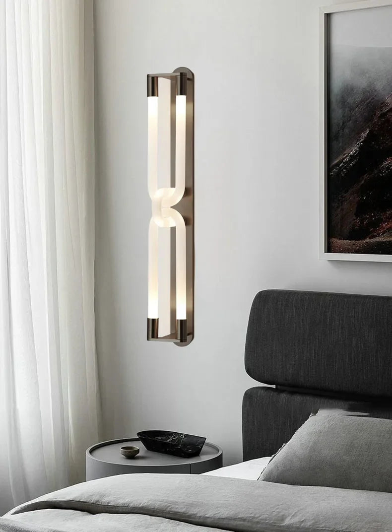 Wall Light - Nordic Art Design LED Wall Lights Gold Black Metal White Acrylic Tube Home Deco Wall Decor SW-36210478 - SWEET-LIGHTS