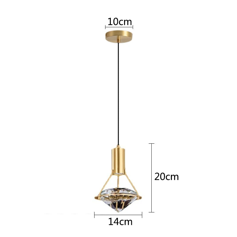 Wall Light - Modern LED Creative Diamond Crystal Wall Lamp Bedroom Bedside Living Room Sconce Indoor Lighting SW-36210123 - SWEET-LIGHTS