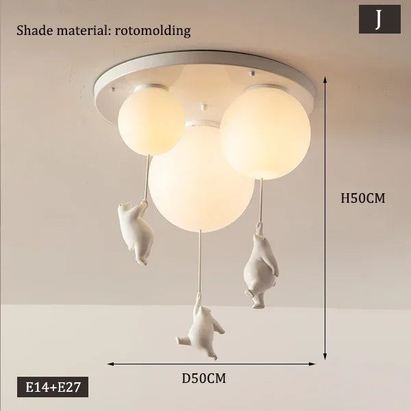Children Lighting - Designer Polar Bear Pendant Chandelier LED Lamp SW-36210123 - SWEET-LIGHTS