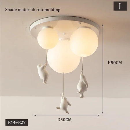Children Lighting - Designer Polar Bear Pendant Chandelier LED Lamp SW-36210123 - SWEET-LIGHTS