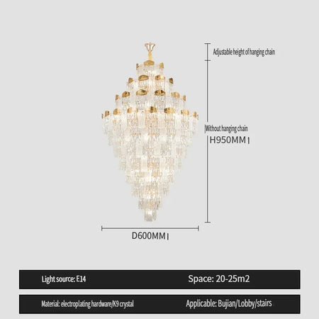 Chandelier - French Duplex High-End Crystal Lights For Luxury Living Room SW-36210789 - SWEET-LIGHTS