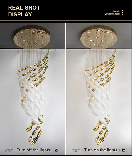 Chandelier - Luxury Lustre Bowl Hanging Chandelier Golden Dragon Egg SW-36210678 - SWEET-LIGHTS
