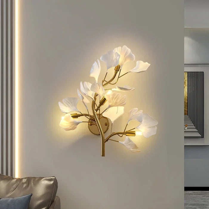 Wall Light - Creative Foyer Nordic Bedroom Ginkgo Leaf Lamp SW-36210234 - SWEET-LIGHTS