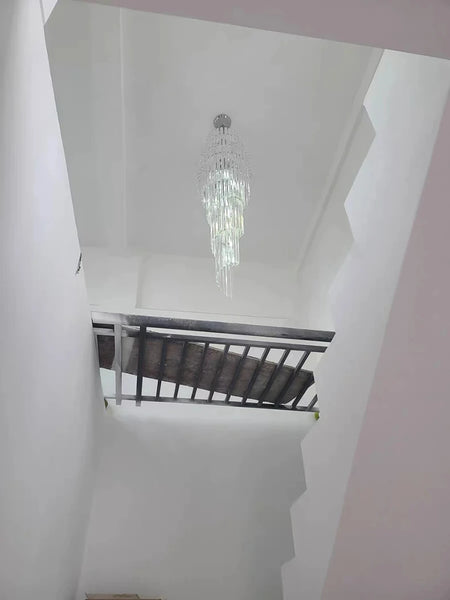 Chandelier - Long Crystal Staircase Gold Modern Lamp Luxury Villa Home Decor SW-36210458 - SWEET-LIGHTS