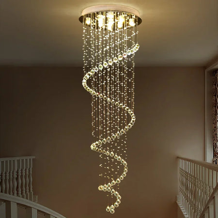 Chandelier - New Modern LED K9 Crystal Double Staircase Lamp SW-36210347 - SWEET-LIGHTS