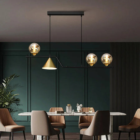 Pendant Light - Nordic Black LED Chandelier E14 Glass Ball SW-36210374 - SWEET-LIGHTS
