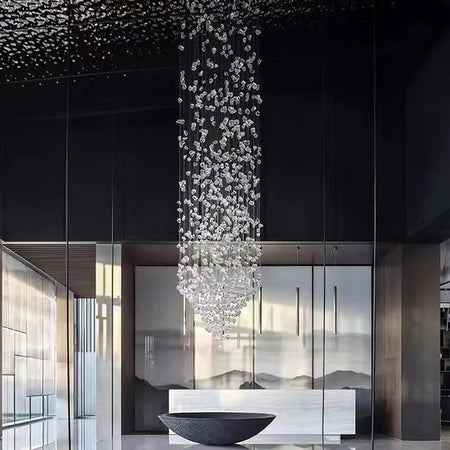 Chandelier - Luxury Large Green Crystal Stone for Lobby Staircase LED SW-36210347 - SWEET-LIGHTS