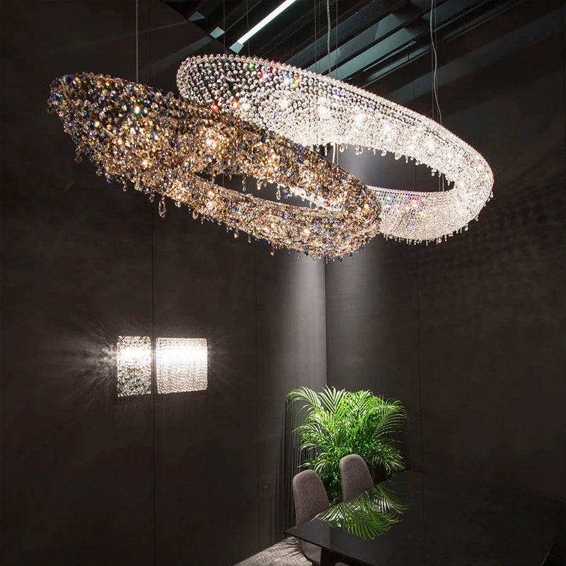 Chandelier - Modern Crystal Lighting Gold Lamp for Living Room SW-36210347 - SWEET-LIGHTS