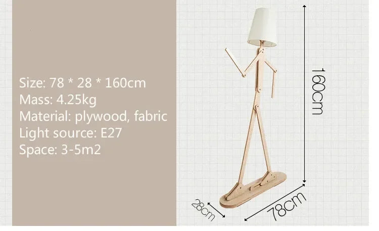 Floor Lamp - Japanese Style DIY Wooden Nordic Light SW-36210458 - SWEET-LIGHTS