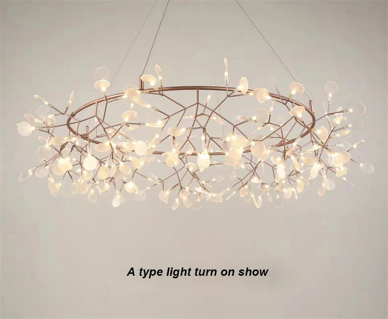 Pendant Light - Nordic Modern Firefly Chandelier Black Gold SW-36210753 - SWEET-LIGHTS