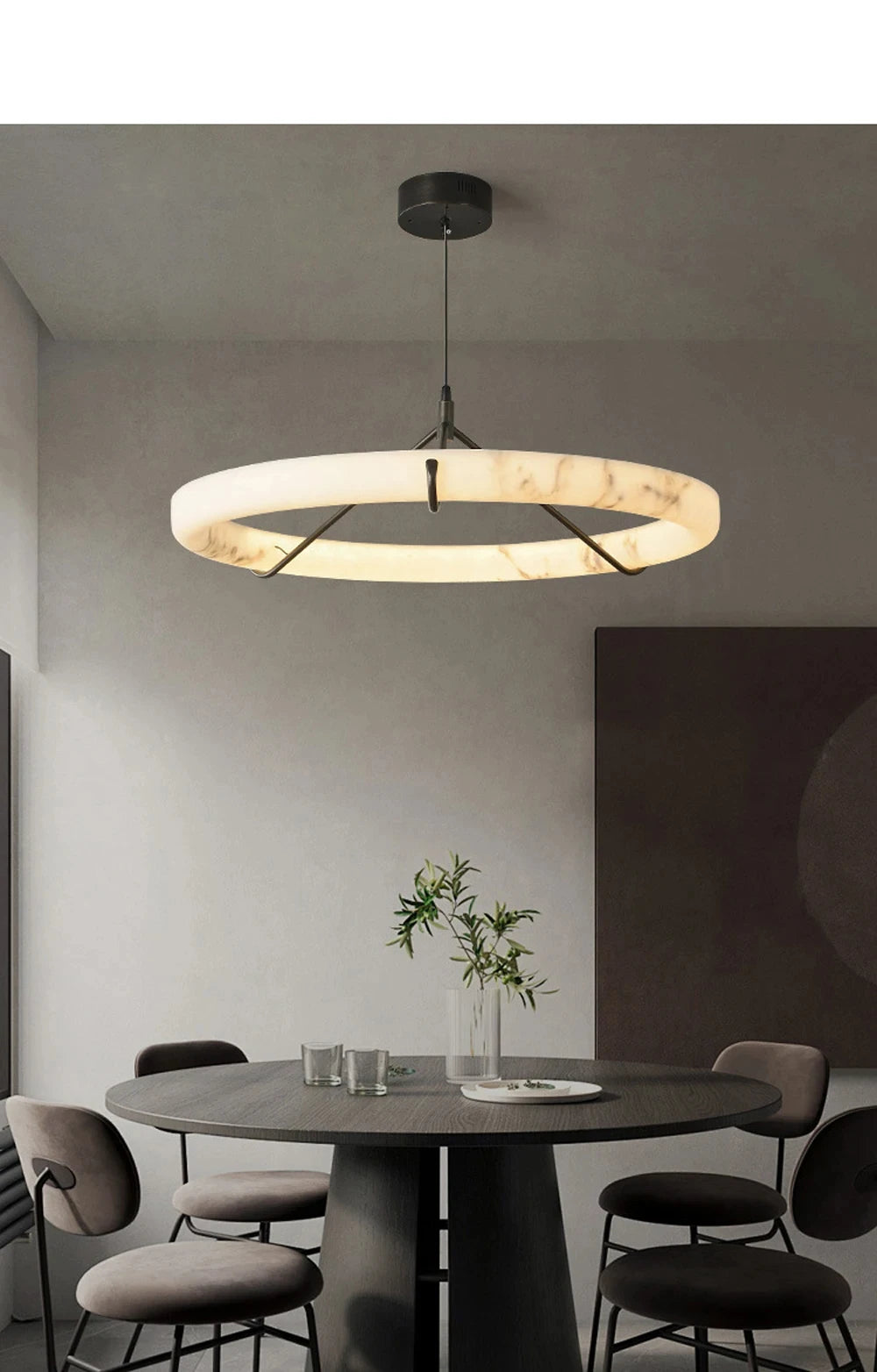 Pendant Light - LED Dimmable Natural Marble Chandelier SW-36210497 - SWEET-LIGHTS