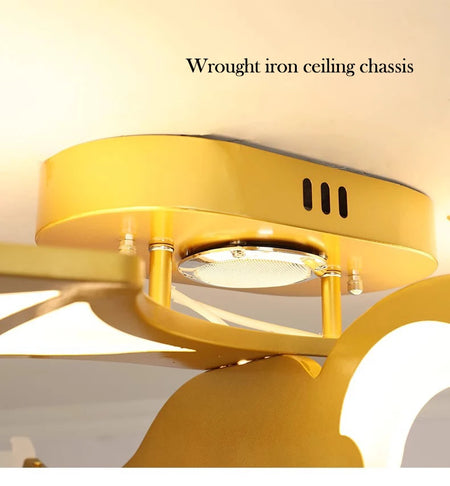 Children Lighting - Golden Dinosaur Fire Breathing Dragon Ceiling Lamps LED Children's Room Light Boy Bedroom Nursery SW-36210345 - SWEET-LIGHTS