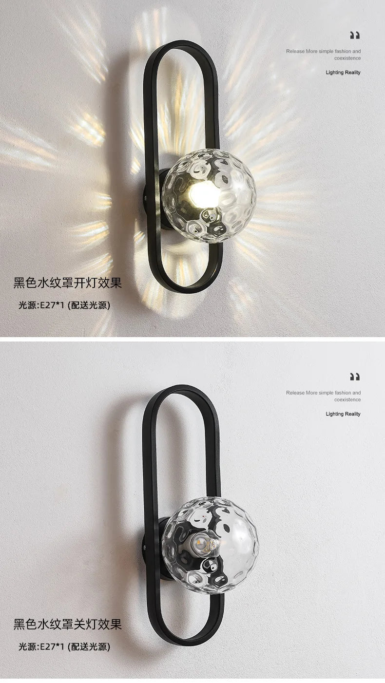 Wall Light - Modern Minimalist LED E27 Wall Sconce Glass SW-36210345 - SWEET-LIGHTS