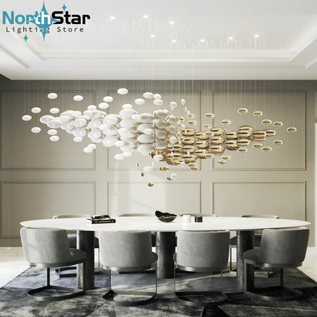 Chandelier - Luxury Lustre Bowl Hanging Chandelier Golden Dragon Egg SW-36210678 - SWEET-LIGHTS