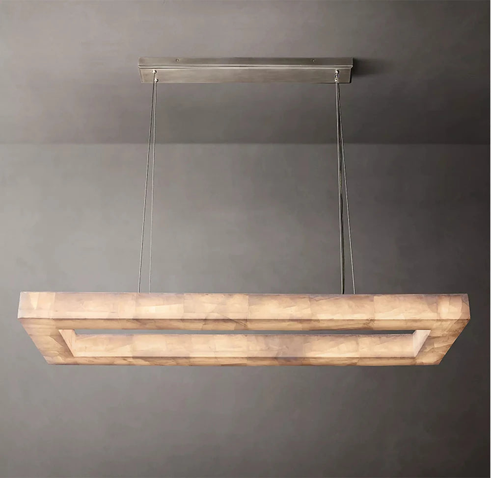 Pendant Light - Rectangular Retro American Black LED Chandelier SW-36210934 - SWEET-LIGHTS