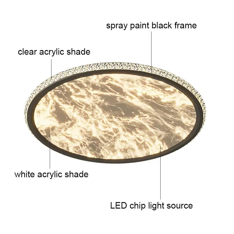 Ceiling Light - Modern Black/White LED Fixture Remote Dimmable for Home Decor SW-36210457 - SWEET-LIGHTS