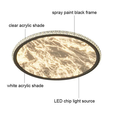 Ceiling Light - Modern Black/White LED Fixture Remote Dimmable for Home Decor SW-36210457 - SWEET-LIGHTS