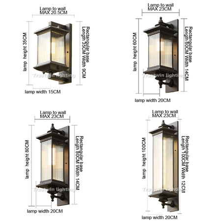 Outdoor Light - American European Style Waterproof LED Wall Sconce For Garden Gate Porch SW-36210457 - SWEET-LIGHTS