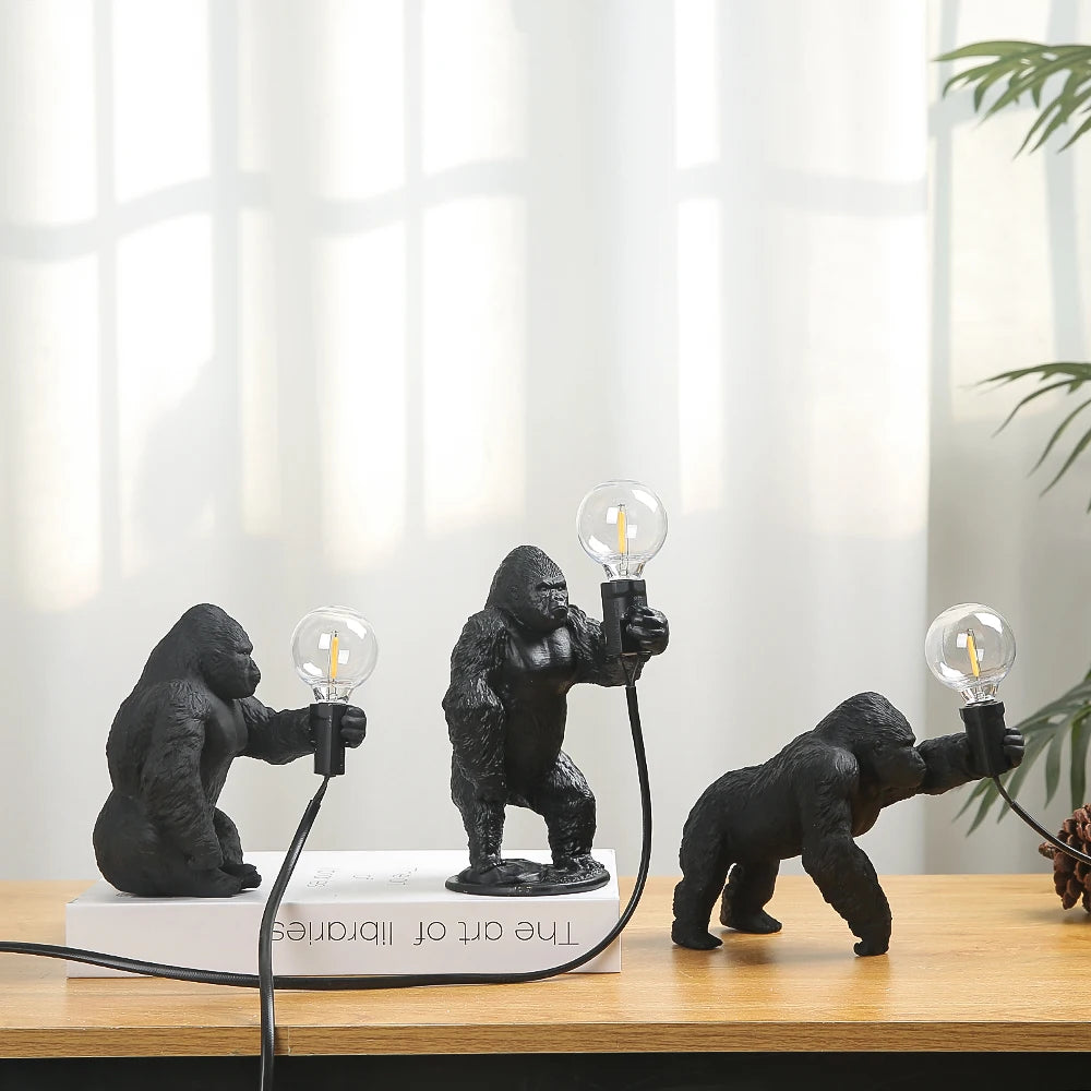 Table Lamp - King Kong Gorilla Animal Indoor Resin Night Light SW-36210374 - SWEET-LIGHTS
