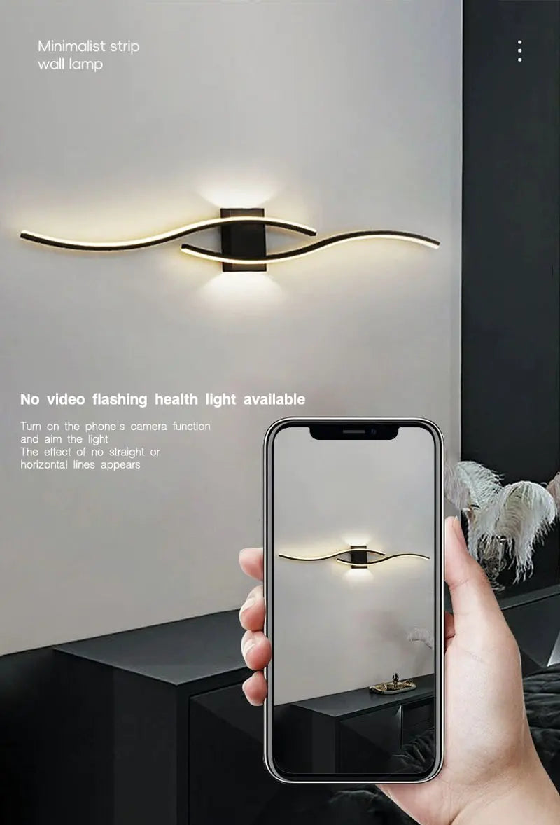 Wall Light - Indoor LED Wall Lamps for Bedroom Black Gold SW-36210458 - SWEET-LIGHTS