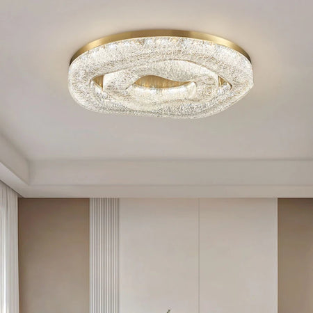 Ceiling Light - AiPaiTe Gold Rounded Copper Chandelier SW-36210579 - SWEET-LIGHTS
